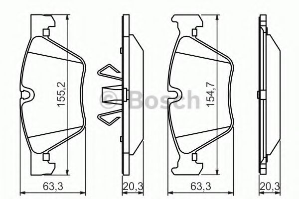 BOSCH - 0 986 494 117 - Гальмівнi колодки дисковi перед, BMW 3 (E90/E90N) 320d 05-/X1 (E84) 09-