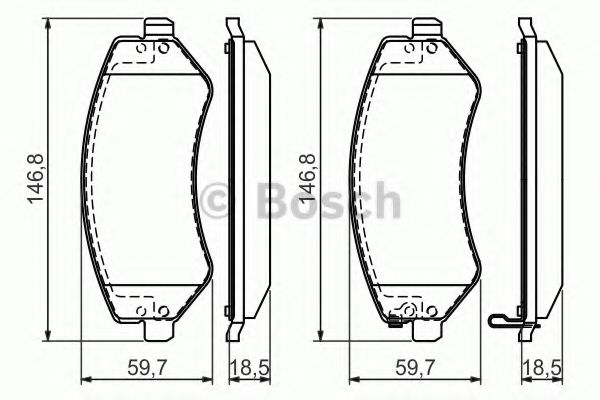 BOSCH - 0 986 494 357 - Гальмівні колодки дискові CHRYSLER/JEEP Voyager/Cherokee "F "01-08