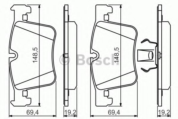 BOSCH - 0 986 494 487 - Гальмівні колодки дискові перед. BMW 5 (F10), 5 Touring (F11), X3 (F25), Z4 (E89) 09 -