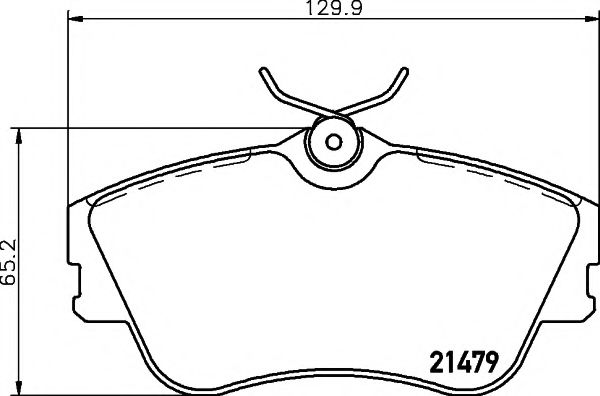 Гальмівні колодки дискові перед. VW Transporter 1.9-2.5/D 90-95 15`