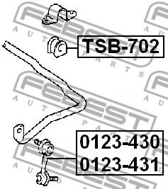 FEBEST - 0123-430 - ТЯГА СТАБИЛИЗАТОРА ПЕРЕДНЯЯ ЛЕВАЯ (TOYOTA CARINA E AT19#/ST191/CT190 1992-1997) FEBEST