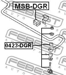 FEBEST - 0423-DGR - Тяга стабилизатора MITSUBISHI CARISMA 95-06 задн. мост с двух сторон (Пр-во FEBEST)