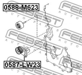 FEBEST - 0588-M623 - РОЛИК ОБВОДНОЙ