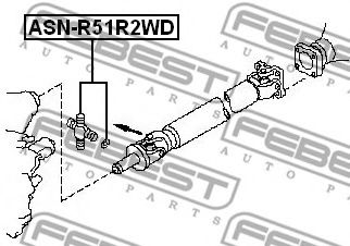 FEBEST - ASN-R51R2WD - Хрестовина кардана задня Mercedes ML/Nissan Pathfinder 2.5DCi 05-