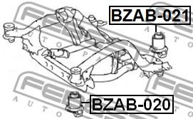 FEBEST - BZAB-021 - Сайлентблок задній балки перед. DB GL (X164), ML (W164) 07.05-