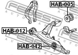 FEBEST - HAB-005 - Сайлентблок (Пр-во FEBEST)