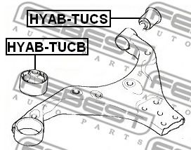 FEBEST - HYAB-TUCS - Сайлентблок передній важеля перед. HYUNDAI IX35; KIA CARENS IV, SPORTAGE III 1.6-Electric 08.09-