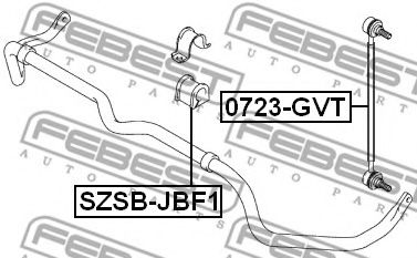FEBEST - SZSB-JBF1 - Втулка переднього стабілізатора Suzuki Grand Vitara 05-