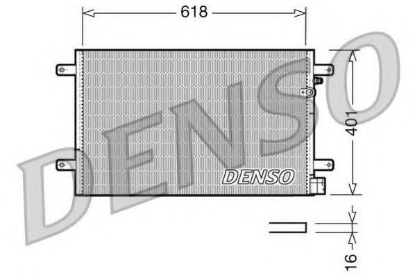 DENSO - DCN02006 - Радиатор кондиционера AUDI A4 (8E2, B6) 00-04, A4 (8EC, B7) 04-08, A4 (8K2, B8) 08-