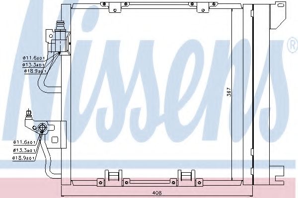 NISSENS - 94768 - Радіатор кондиціонера Opel Astra H 1.7 CDTI 04-