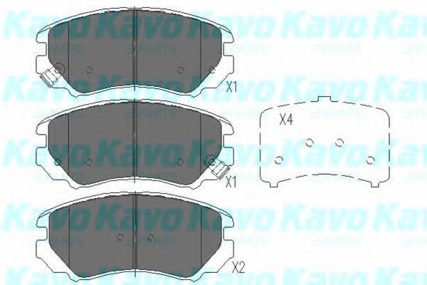 KAVO PARTS - KBP-3008 - Колодки гальмівні (пер.) Hyundai Sonata/Tucson/Kia Sportage 01-