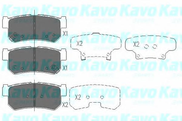 KAVO PARTS - KBP-7501 - Гальмівні колодки зад. Ssang Yong 2.0XDi 06-/Korando 2.3D/Rexton 05-