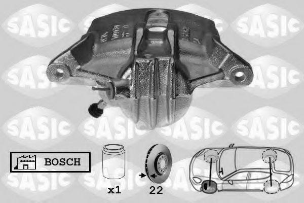 SASIC - 6500022 - Суппорт передний L 20mm  (тип Bosch)  Kangoo/Berlingo/Partner