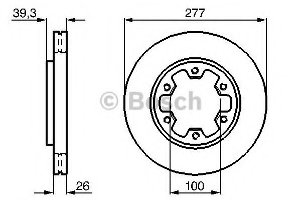 BOSCH - 0 986 478 532 - Диск гальмівний передн Ford Maverick; Nissan Navara, Pathfinder , Terrano 2.4-3.2D 07.86-09.07