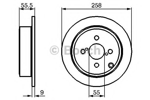 BOSCH - 0 986 479 086 - Диск гальмівний задн. Toyota Corolla 1.4I/1.6I 01-