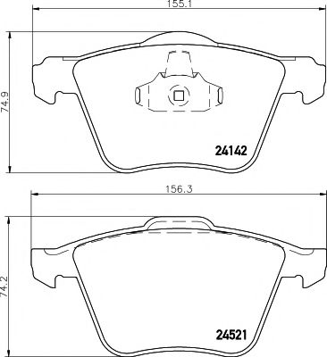 Гальмівні колодки дискові перед. Ford Galaxy 06-, Mondeo 07-,Volvo S80,V70