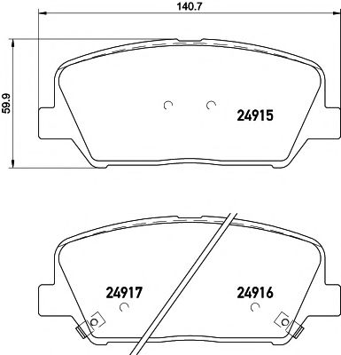 HELLA PAGID - 8DB 355 020-591 - Колодки гальмівні перед. Hyundai I30, Ix35; Kia Pro CeeD 1.4/1.6/Electric 06.13-