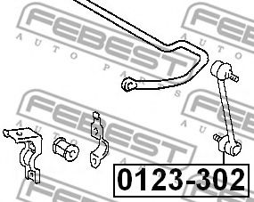 FEBEST - 0123-302 - ТЯГА СТАБИЛИЗАТОРА ЗАДНЯЯ (TOYOTA CARINA E AT19#/ST191/CT190 1992-1997) FEBEST