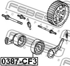 FEBEST - 0387-CF3 - РОЛИК НАТЯЖНОЙ