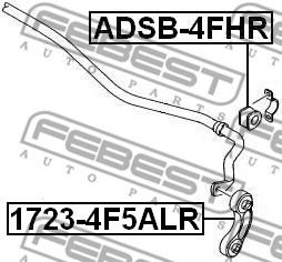 FEBEST - 1723-4F5ALR - ТЯГА СТАБИЛИЗАТОРА ЗАДНЯЯ AUDI A6 AVANT (4F5) 2005-