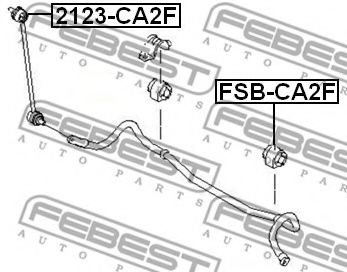 FEBEST - 2123-CA2F - Тяга стабілізатора передня