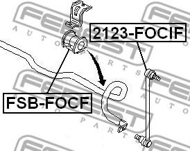 FEBEST - 2123-FOCIF - ТЯГА СТАБИЛИЗАТОРА ПЕРЕДНЯЯ FORD FOCUS I CAK 1998-2005