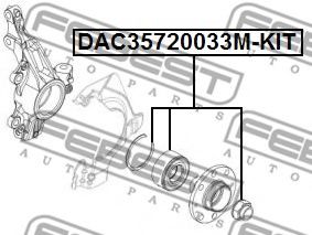 FEBEST - DAC35720033M-KIT - ПОДШИПНИК СТУПИЧНЫЙ ПЕРЕДНИЙ  OPEL CORSA D 2006-