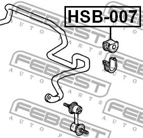 FEBEST - HSB-007 - Ø 26mm Втулка стабілізатора перед Honda Civic 96-00, CRV 97-01