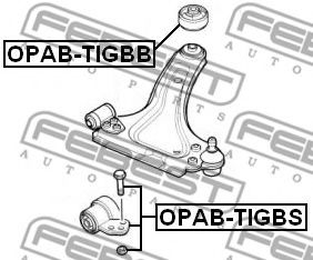 FEBEST - OPAB-TIGBS - САЙЛЕНБЛОК ПЕРЕДНИЙ ПЕРЕДНЕГО РЫЧАГА OPEL MERIVA-A 2003-2010