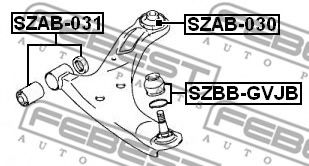 FEBEST - SZAB-030 - С/блок перед. важеля зад. Suzuki Grand Vitara 05-