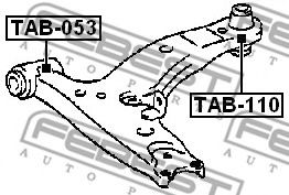 FEBEST - TAB-053 - С/блок переднього нижнього важеля перед. Toyota Corolla VII (E100) 95-