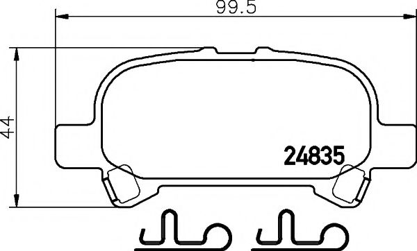 TEXTAR - 2483501 - Гальмівні колодки зад. Toyota Camry 01.07-06.02, Solara 03.07-, Avalon 03.11-