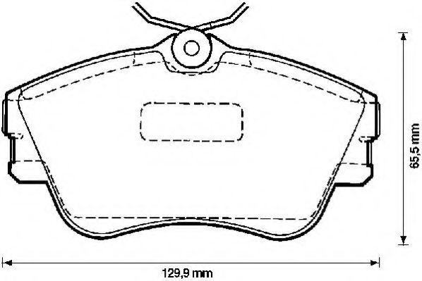 Гальмівні колодки дискові перед. VW Transporter 1.9-2.5/D 90-95 15`