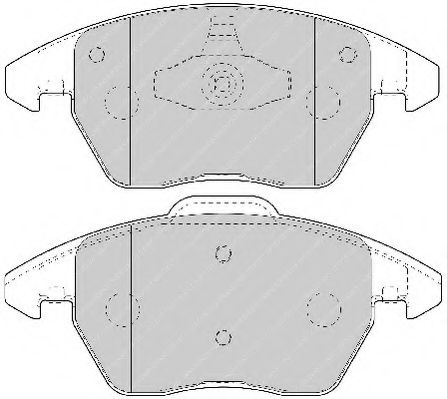 FERODO - FSL1728 - Комплект тормозных колодок, дисковый тормоз (Тормозная система)