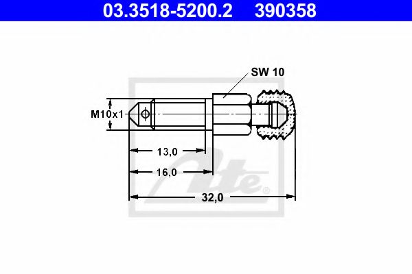 Болт воздушного клапана / вентиль (Нормированные детали)