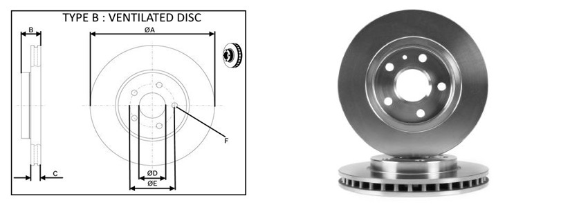 Гальмівний диск передній Ø 296mm Opel Insignia 1.6/1.8/2.0 08-