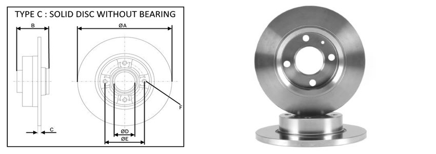 Диск гальмівний перед. Skoda Favorit/Felicia 90-