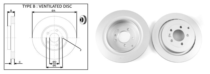 Диск гальмівний задн. Land Rover Range Rover III 05-