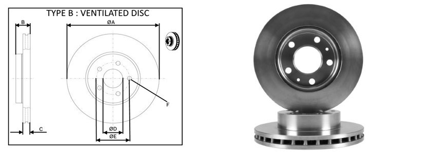Диск гальмiвний перед.Citroen Jumper 300x32 2006-