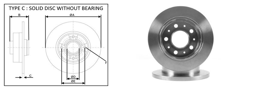 Диск гальм. зад. Citroen Jumper/Fiat Ducato/Peugeot Boxer 2.2HDI/3.0HDI; 04-06-