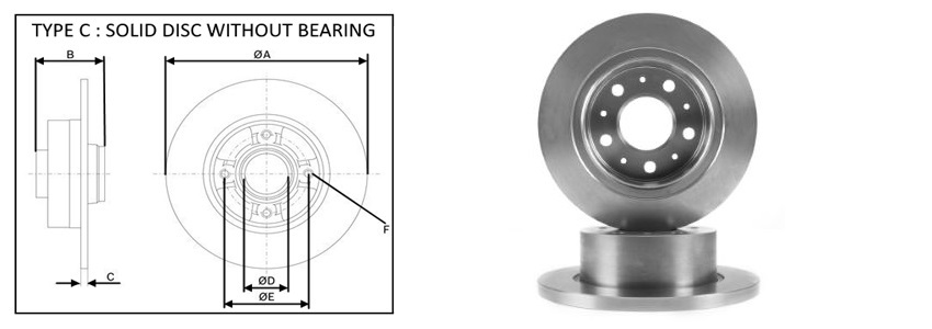 Диск гальмівний задн. Citroen Jumper 2.2HDI 06-