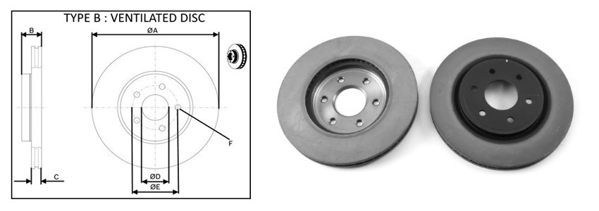 Диск гальмівний перед.NISSAN NAVARA 2.5DCI 05-,PATHFINDER 06-