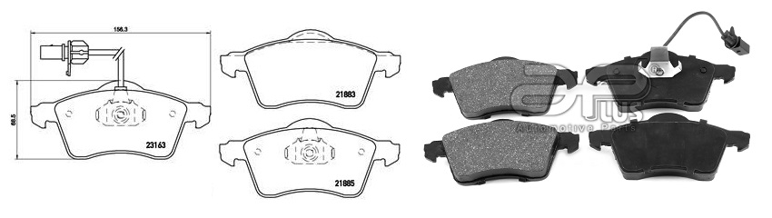 Колодки гальмiвнi, лiв/прав, перед
