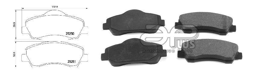 Колодки гальмiвнi, лiв/прав, перед