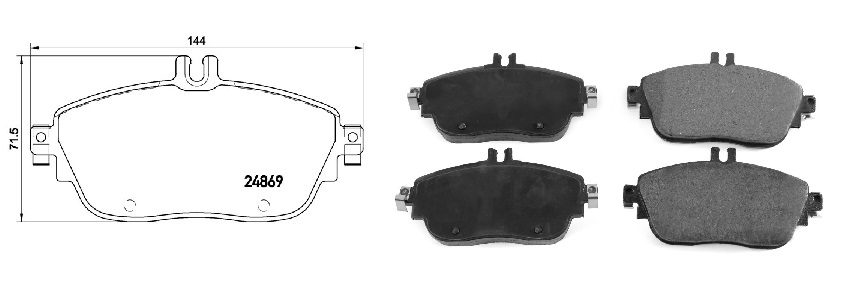 Колодки гальмiвнi, лiв/прав, перед/задн