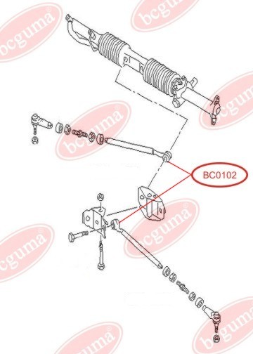 BCGUMA - BC0102 - Сайлентблок кермової тяги Audi A6 1.8-2.8 12.90-12.97