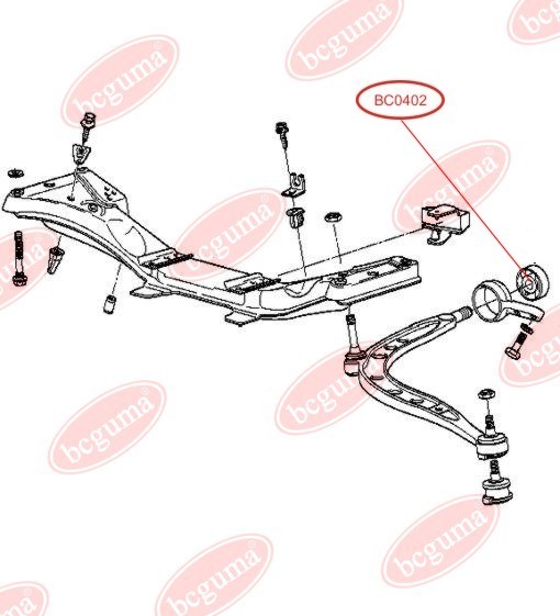 BCGUMA - BC0402 - HD С/блок важеля перед. BMW 3 (E30) 1.6-2.3 09.82-06.94