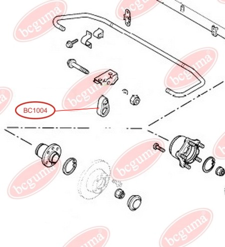 BCGUMA - BC1004 - Тяга стабіліз. зад.балки Renault Master 97-