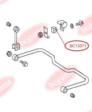 BCGUMA - BC13371 - (Ø 26mm) Втулка стабілізатора зад. MB Sprinter 02.95-05.06