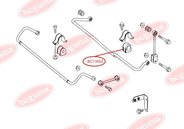 BCGUMA - BC13552 - Ø 16mm Втулка стабілізатора зад. MB Sprinter/VW Crafter 06-